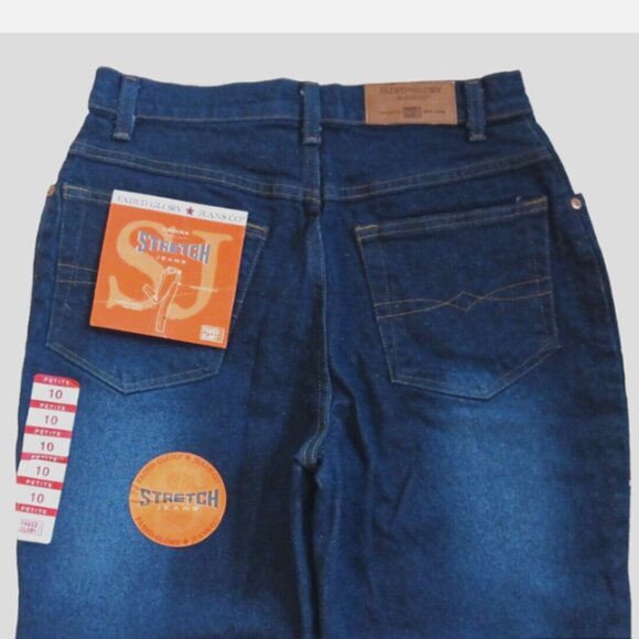 Vintage Faded Glory Jeans Womens Size 10 Petite Blue Straight Classic Fit Denim - Picture 4 of 10